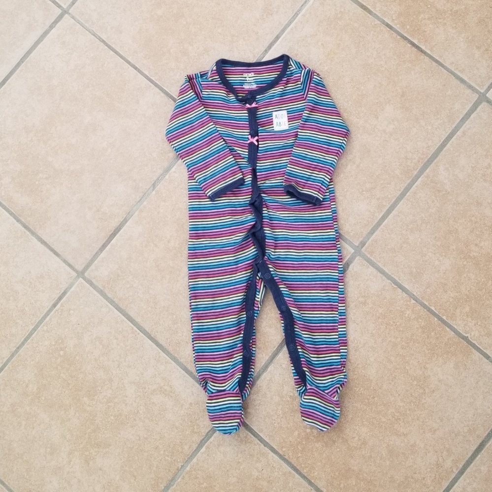 Little Girls Footed Onesie
